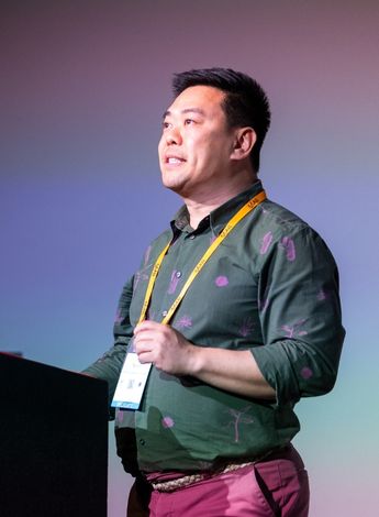 Thao Nguyen from the Royal Melbourne Hospital discusses the WISP program at APASC25 in Adelaide. Picture: Michael Blyde